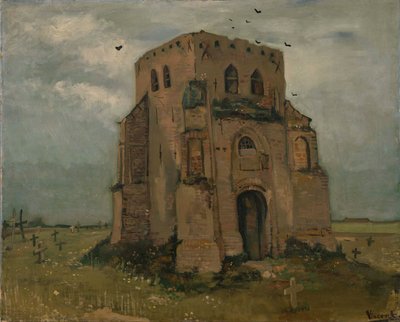 The Old Church Tower at Nuenen (The Peasants Churchyard) by Vincent van Gogh